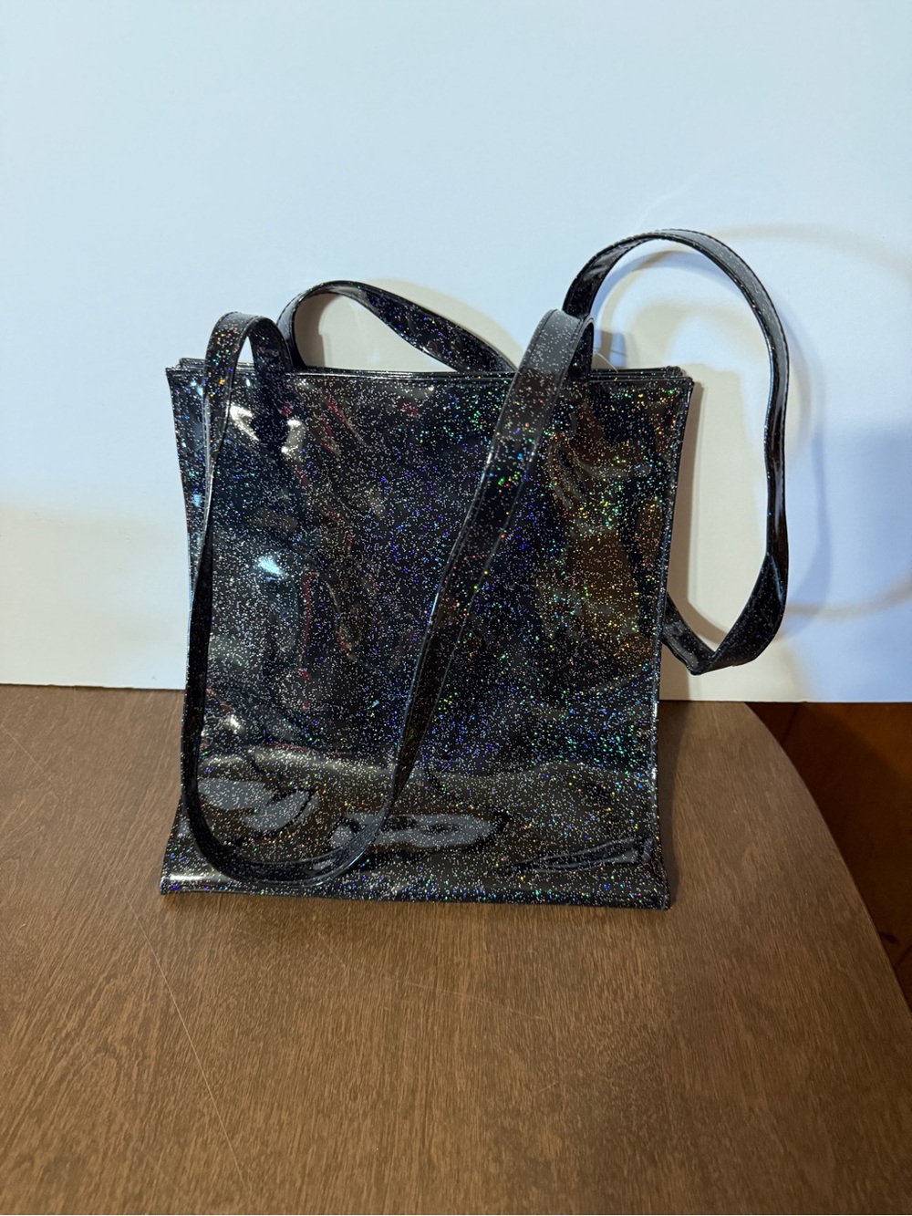 Vintage Maggie Lawrence glitter Tote bag Purse Fashion Bug Tag Tear On Edge